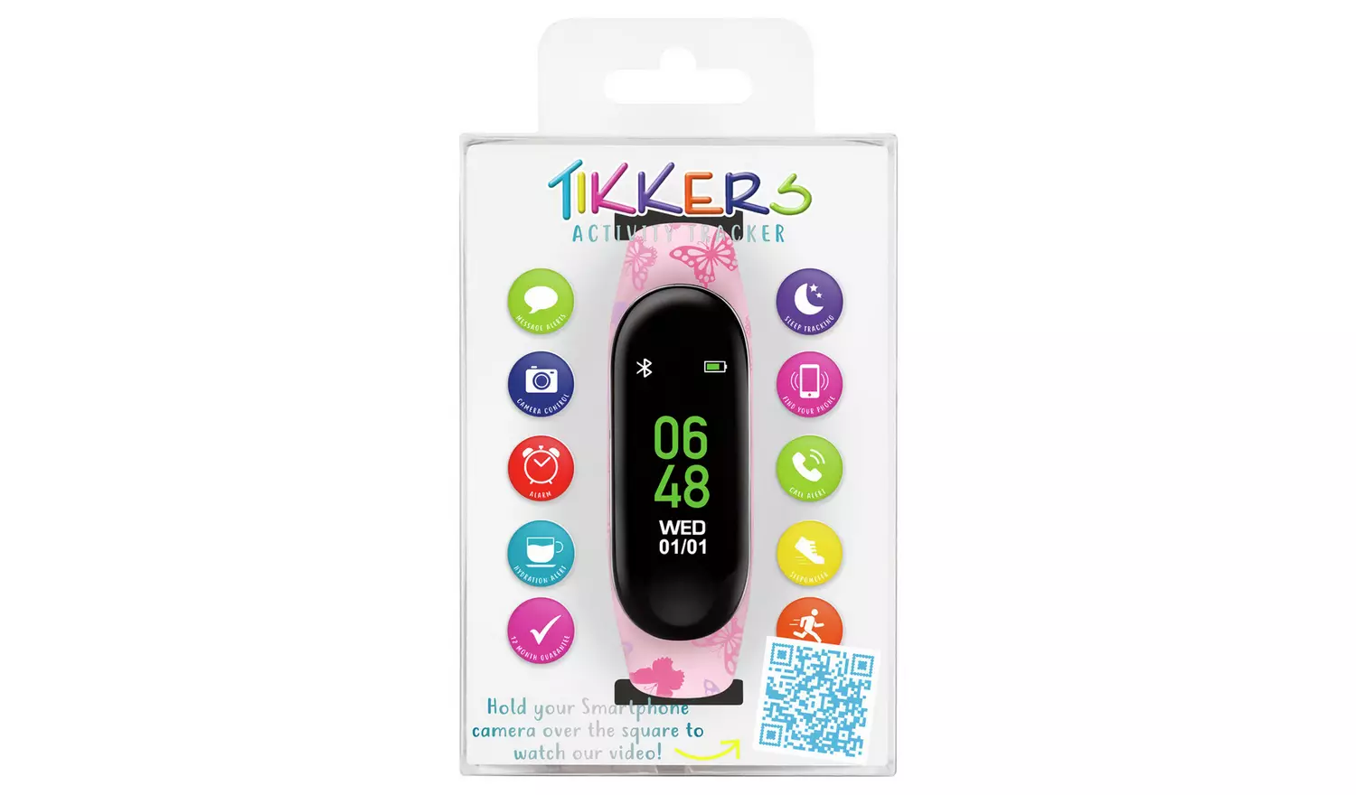 Tikkers Kids Butterfly Pink Smart Activity Tracker