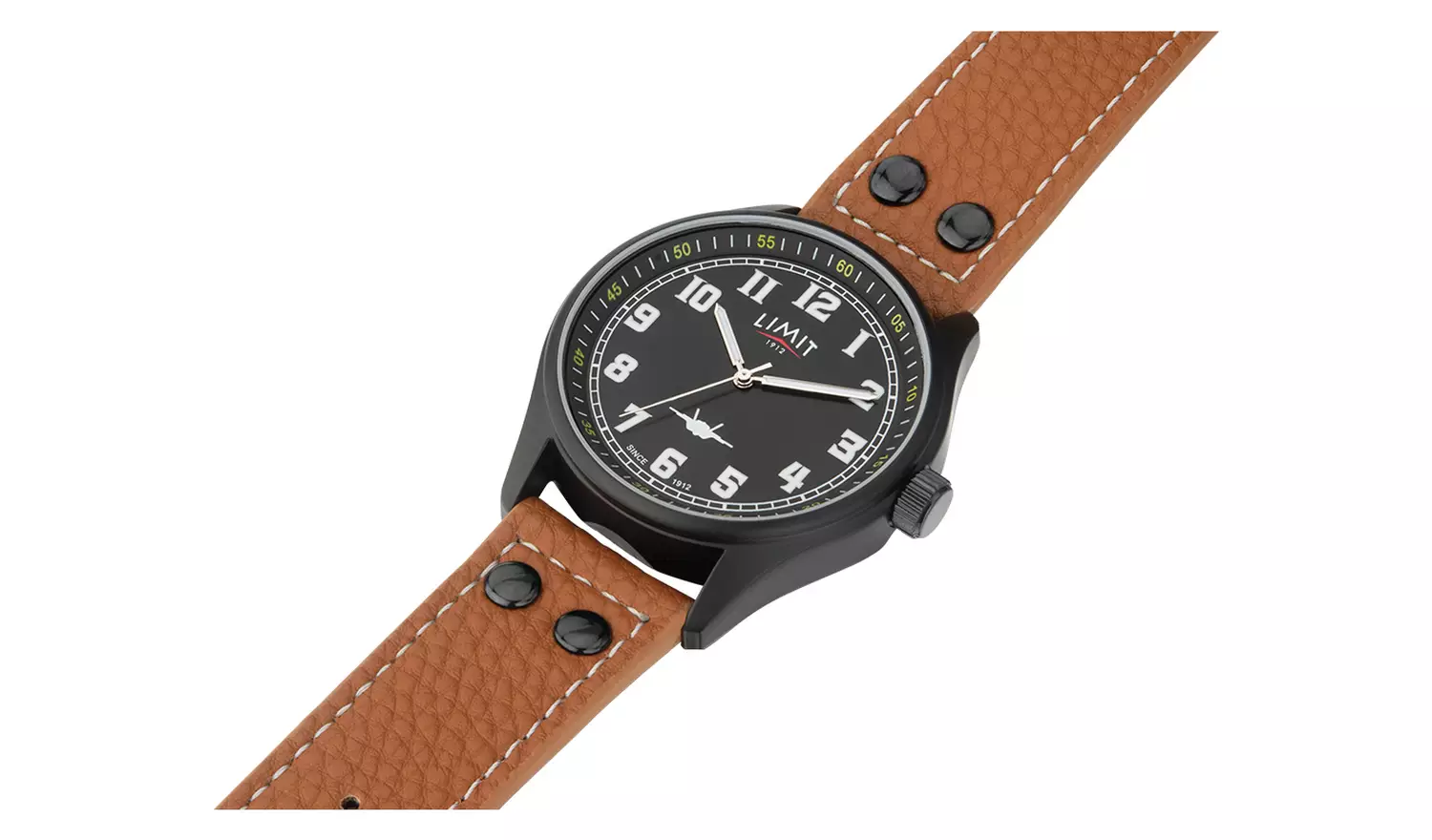 Limit Men's Tan Faux Leather Strap Watch