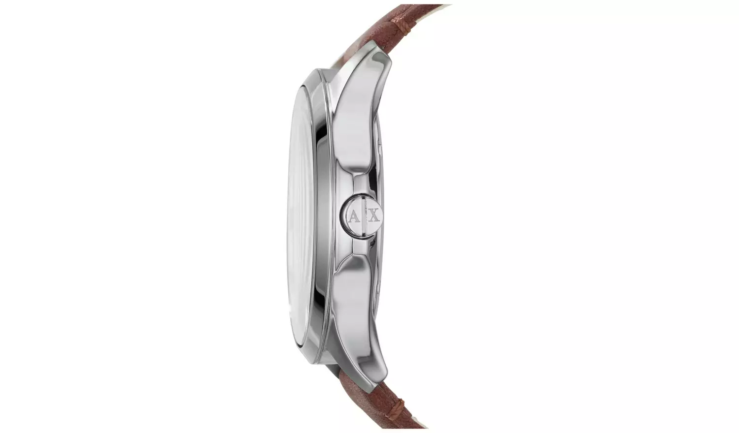 Armani Exchange Men's Brown Leather Strap Watch