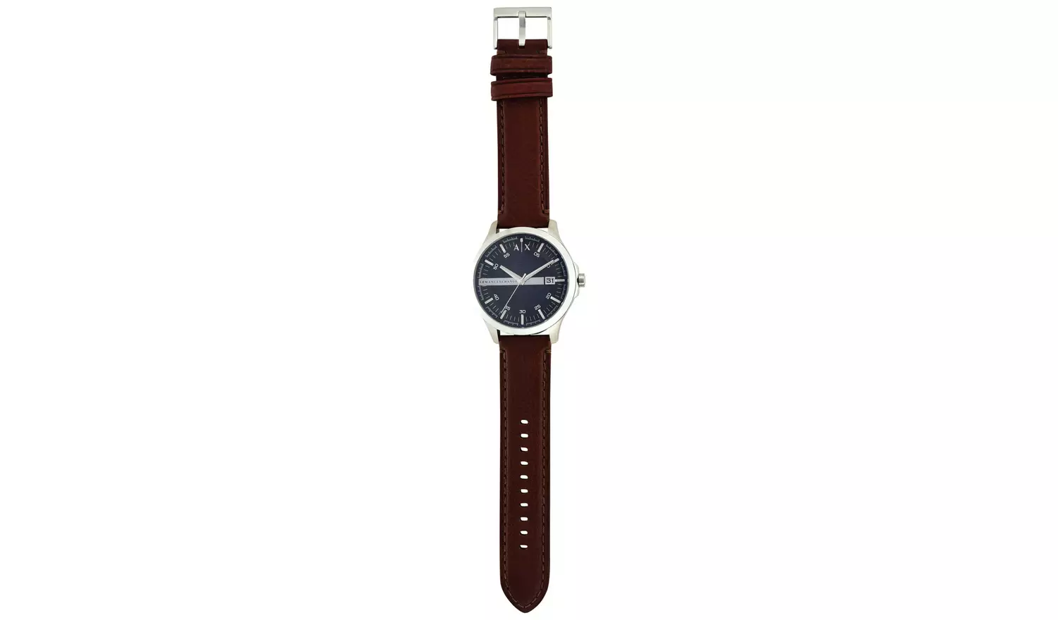 Armani Exchange Men's Brown Leather Strap Watch