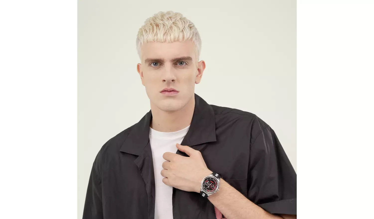 HUGO Men's Grail Black Silicone Strap Sports Watch