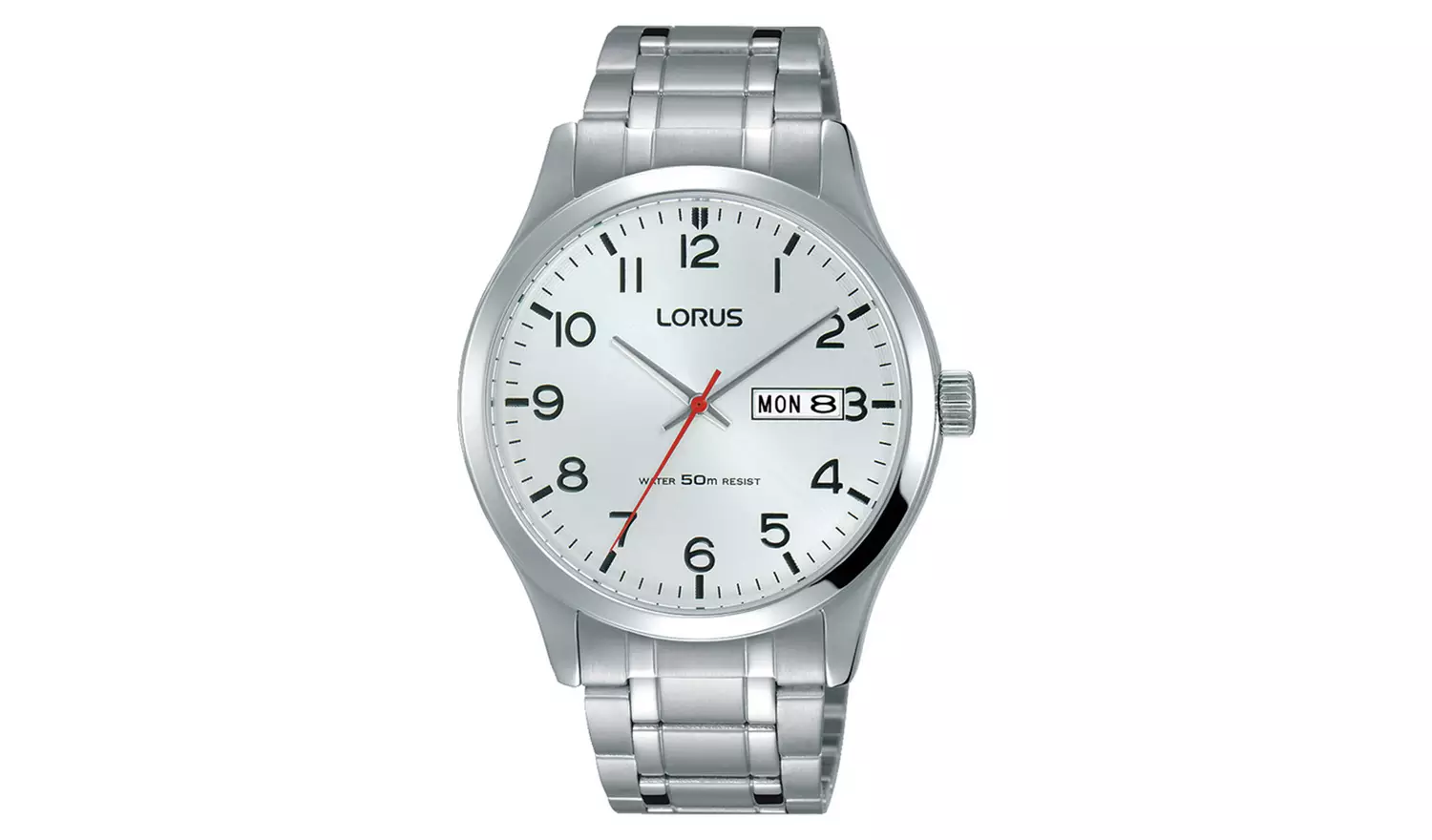 Lorus Men's Silver Stainless Steel Bracelet Watch