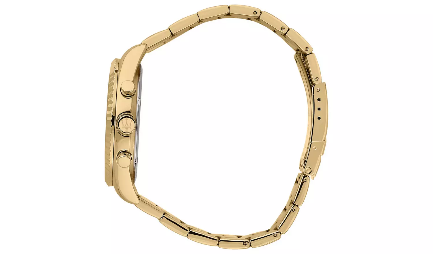 Maserati Competizione Blue Dial Gold Plated Bracelet Watch