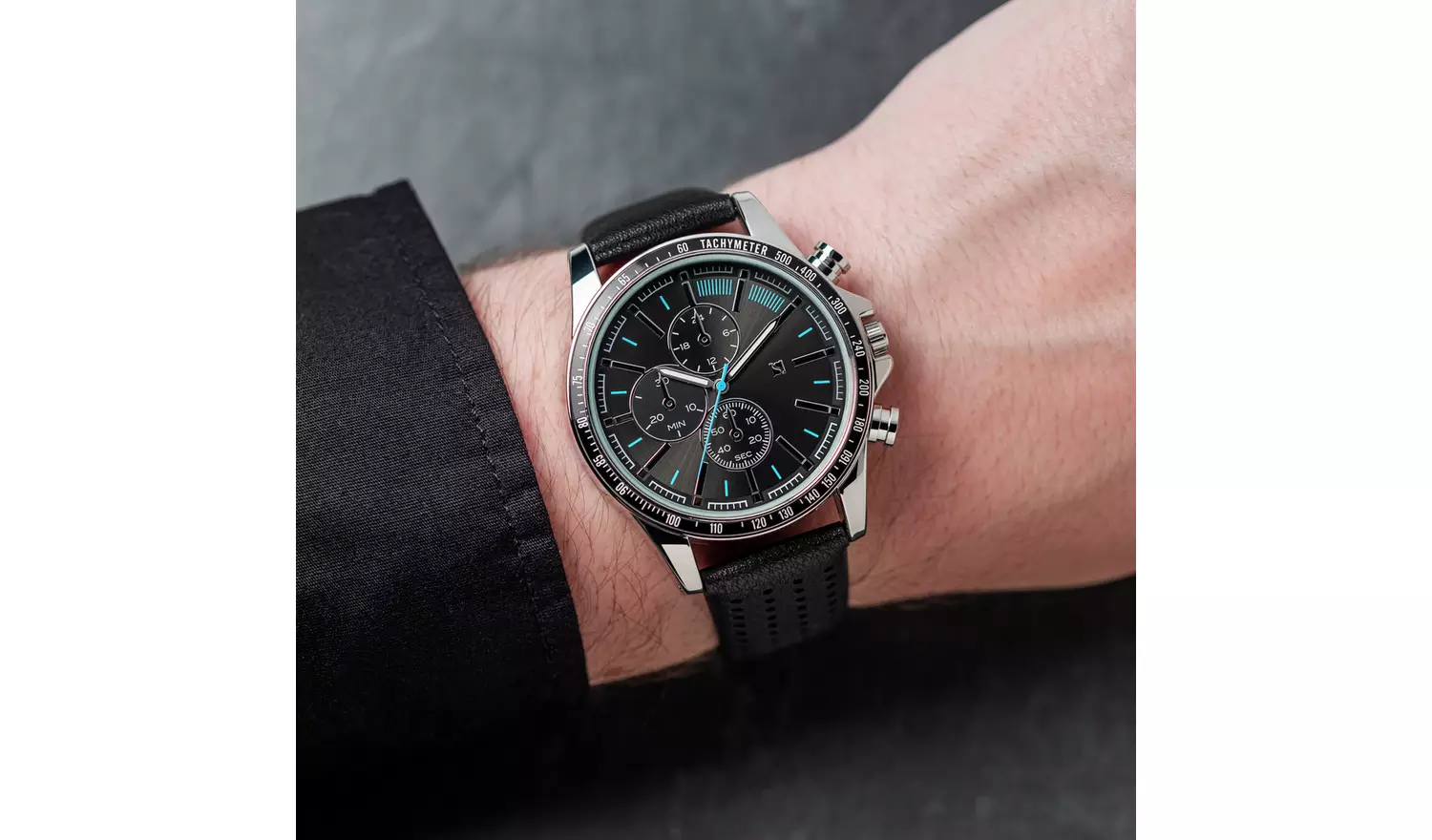 Spirit Men's ASPG29 Black Silicone Strap Watch