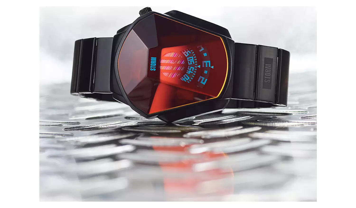 STORM Darth Stainless Steel Red Dial Watch