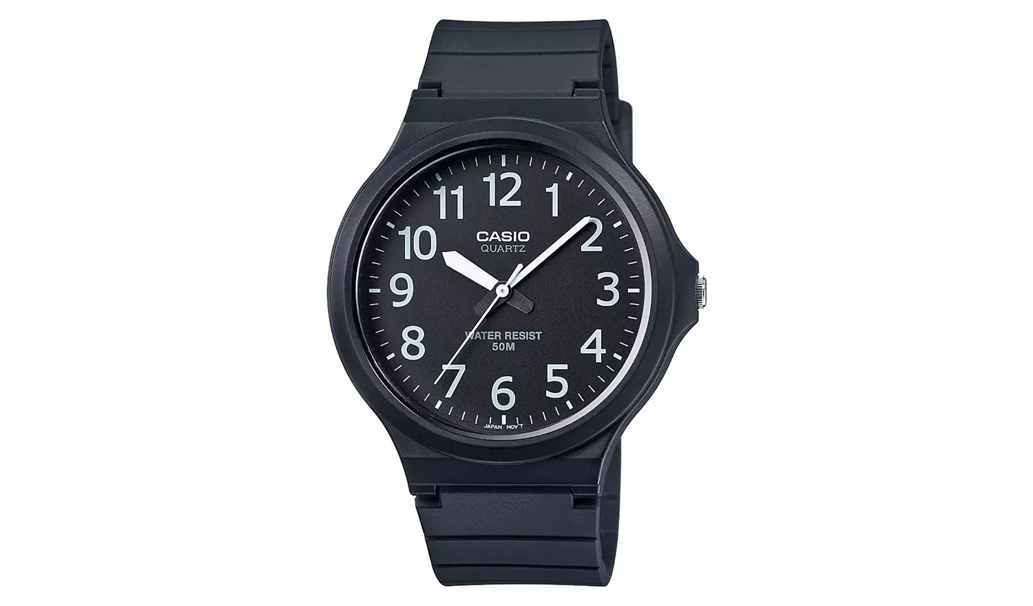 Casio Unisex Analogue Black Dial Black Resin Strap Watch