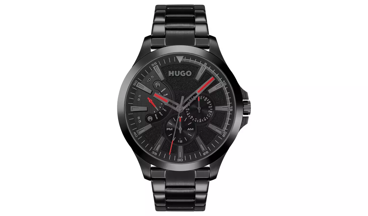 HUGO Men's Black Leap Bracelet Watch