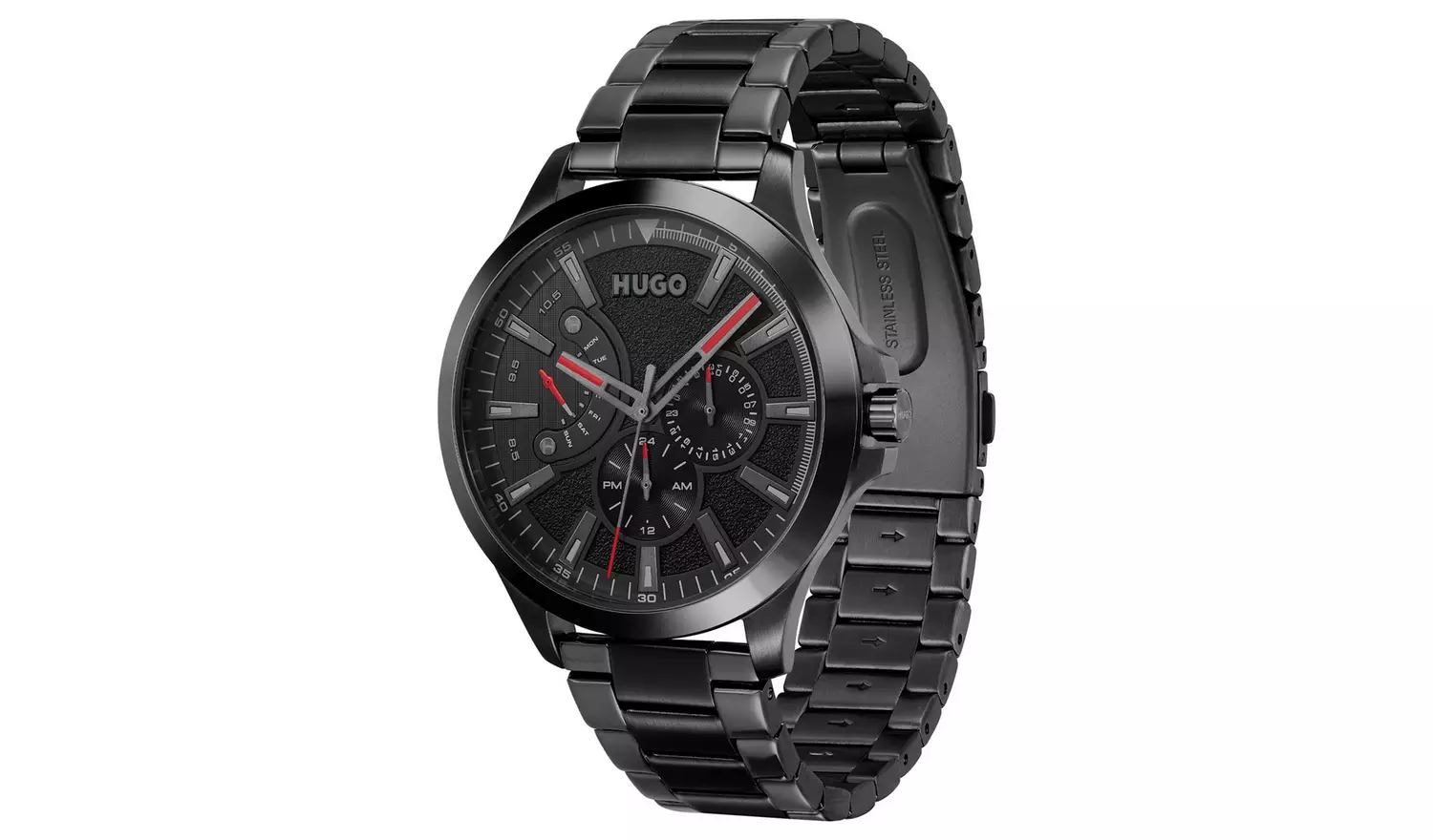 HUGO Men's Black Leap Bracelet Watch