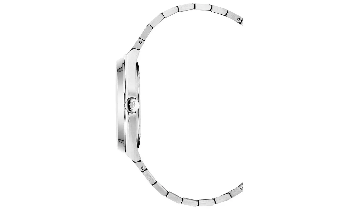 Jacques du Manoir Mens Horizon Silver Plated Bracelet Watch