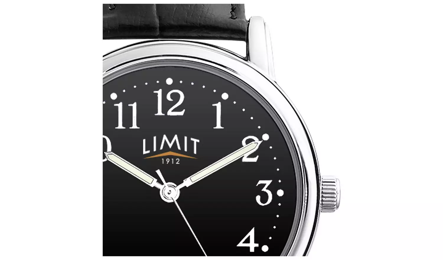 Limit Black Strap and Black Dial Analogue Watch