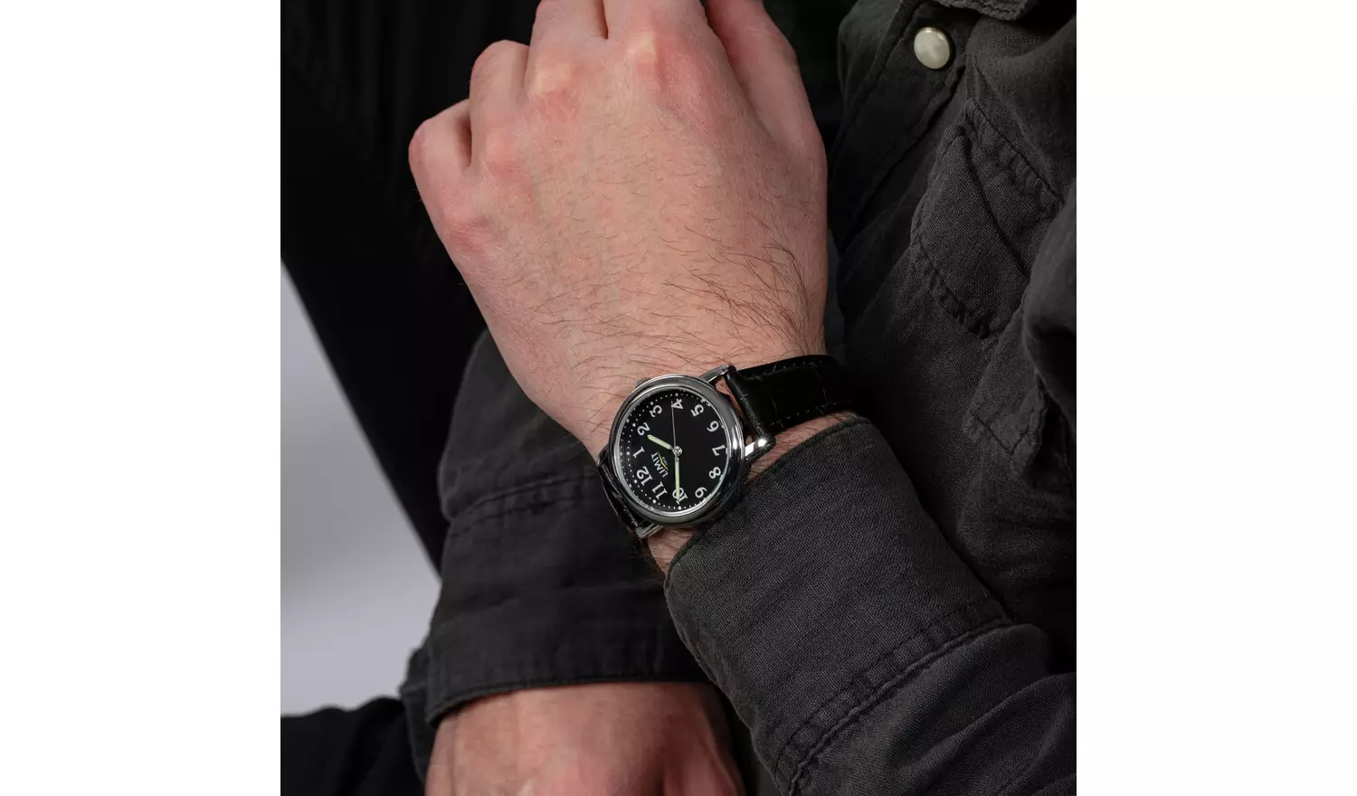 Limit Black Strap and Black Dial Analogue Watch