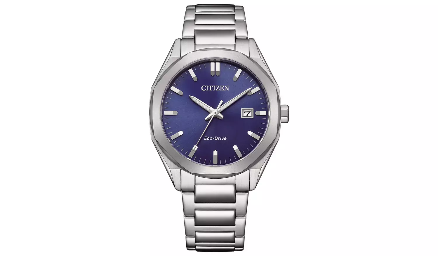 Citizen Mens Eco-Drive Blue Dial Bracelet Watch