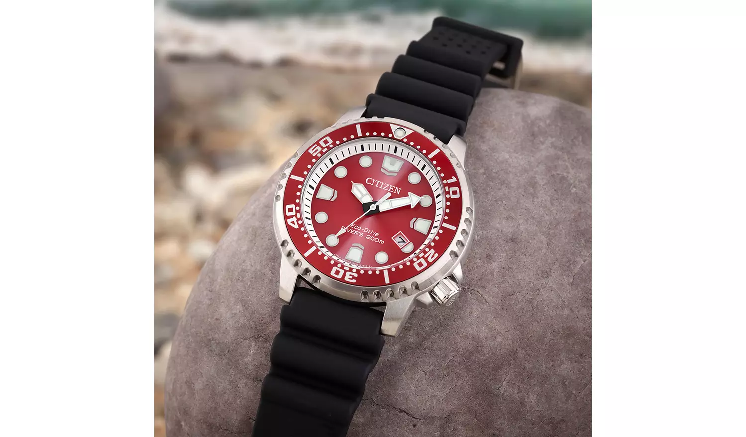 Citizen Eco-Drive Men's Dive Rubber Strap Watch