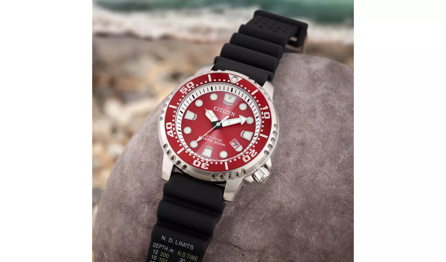 Citizen Eco-Drive Men's Dive Rubber Strap Watch