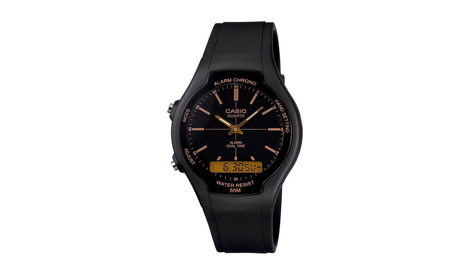 Casio Alarm AndBlack Resin Strap Watch