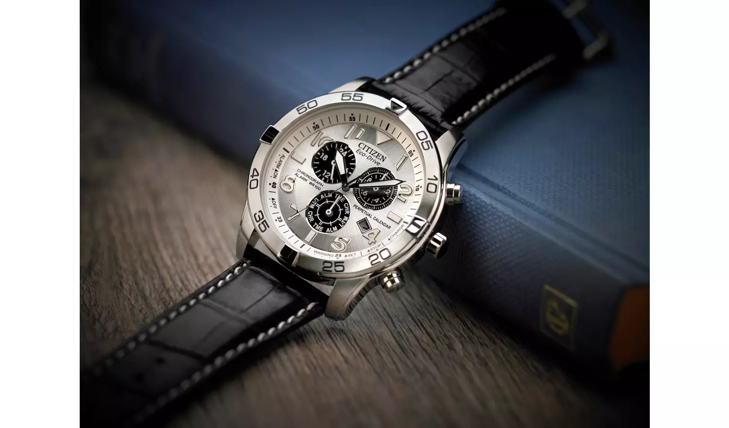 Citizen Men's Black Coloured Leather Strap Watch