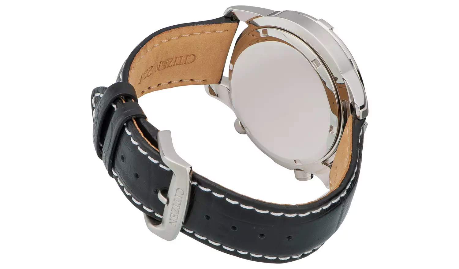 Citizen Men's Black Coloured Leather Strap Watch