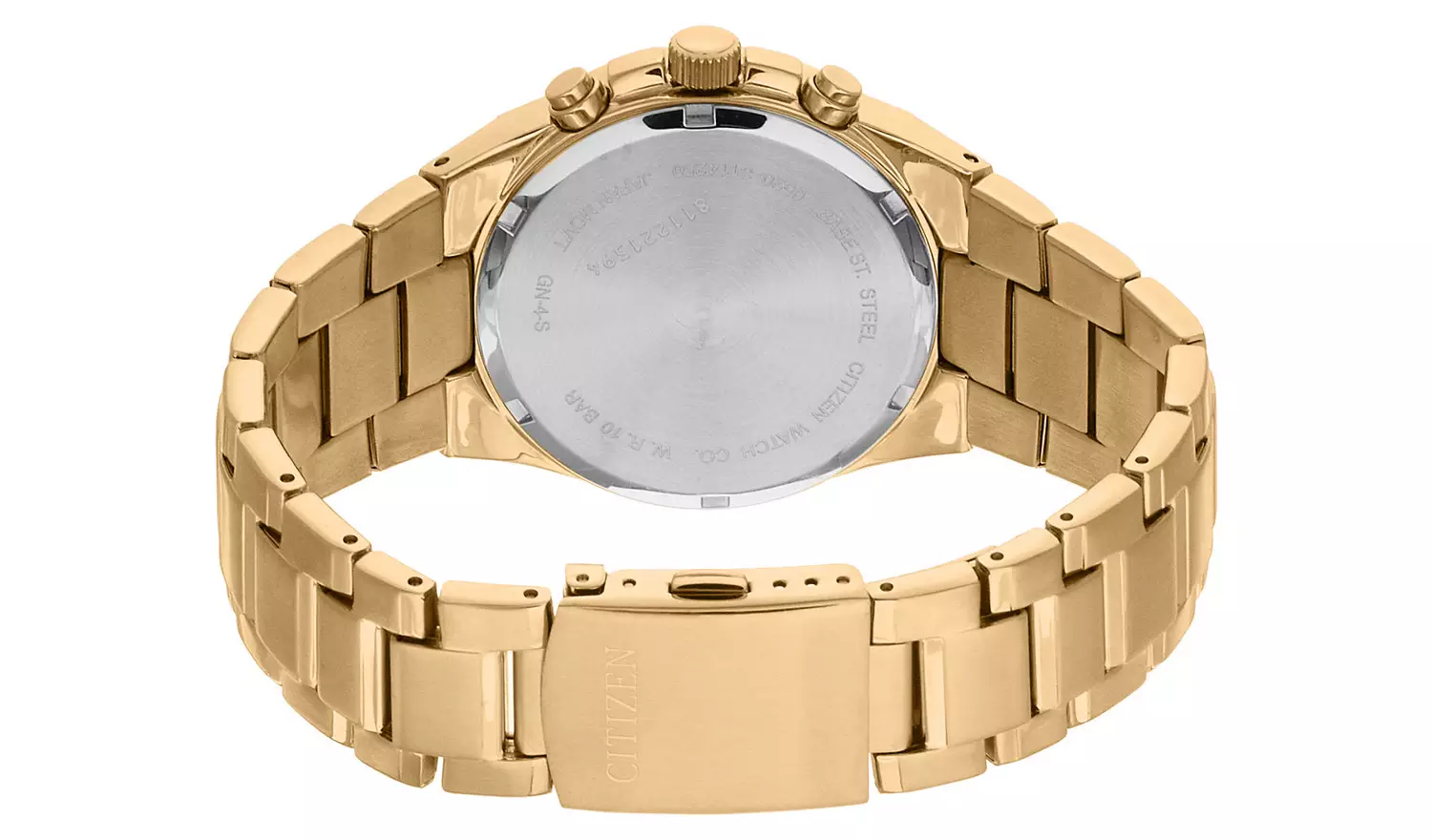 Citizen Quartz Men's Chronograph Gold Plated Bracelet Watch