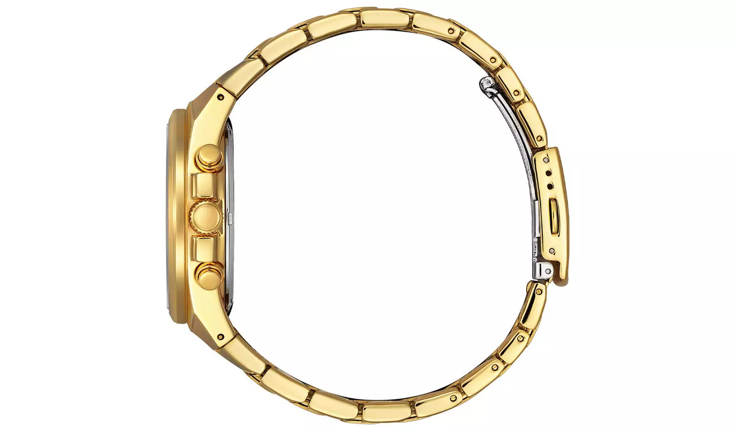 Citizen Quartz Men's Chronograph Gold Plated Bracelet Watch