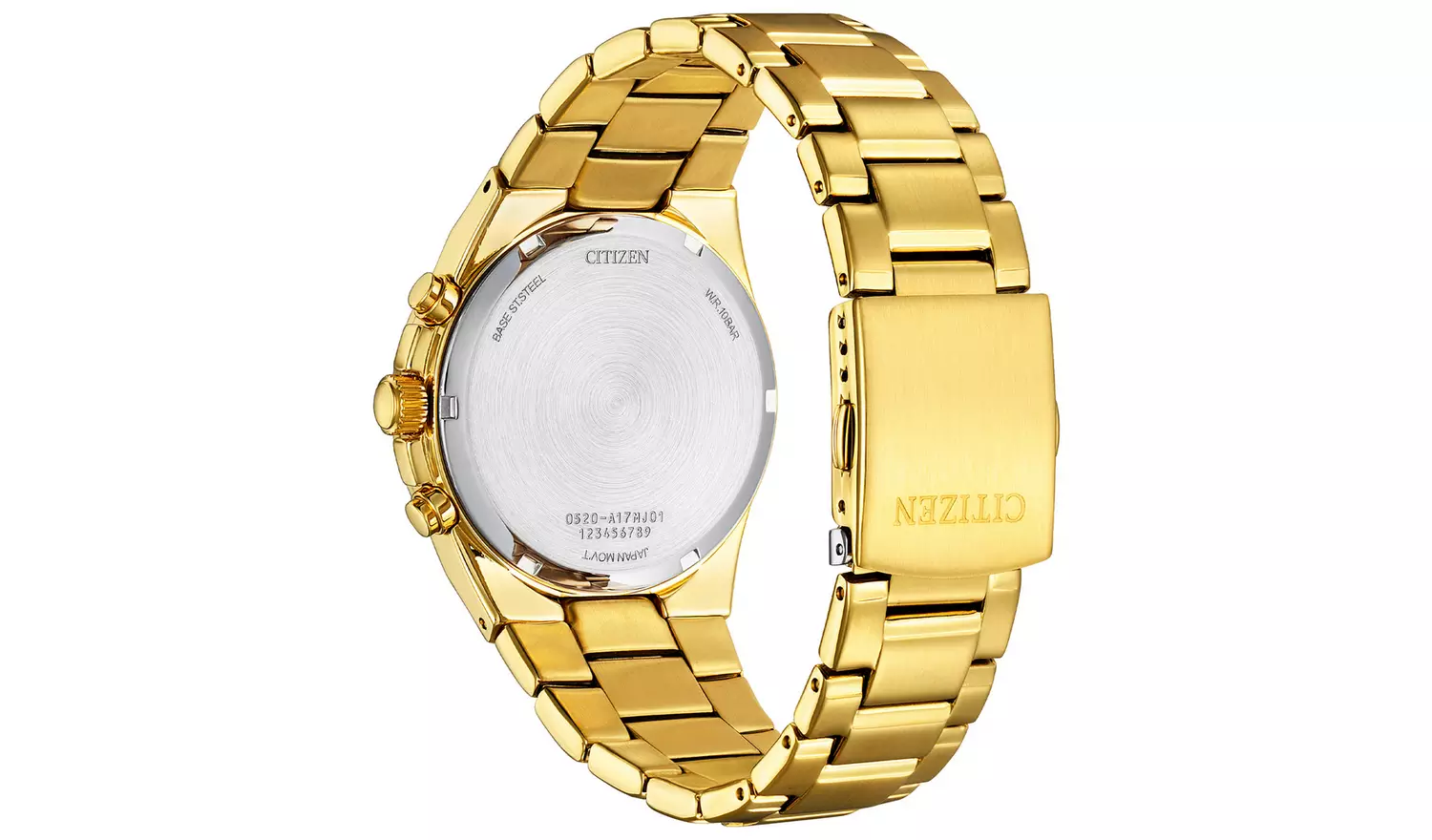 Citizen Quartz Men's Chronograph Gold Plated Bracelet Watch