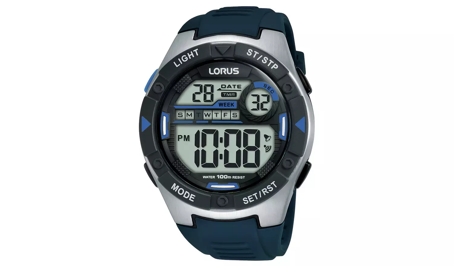 Lorus Men's Blue Silicone Strap Watch
