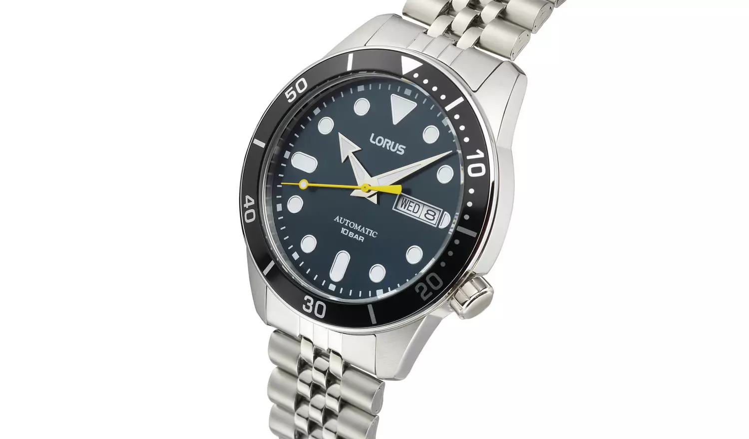 Lorus Automatic Stainless Steel Blue Dial Bracelet Watch