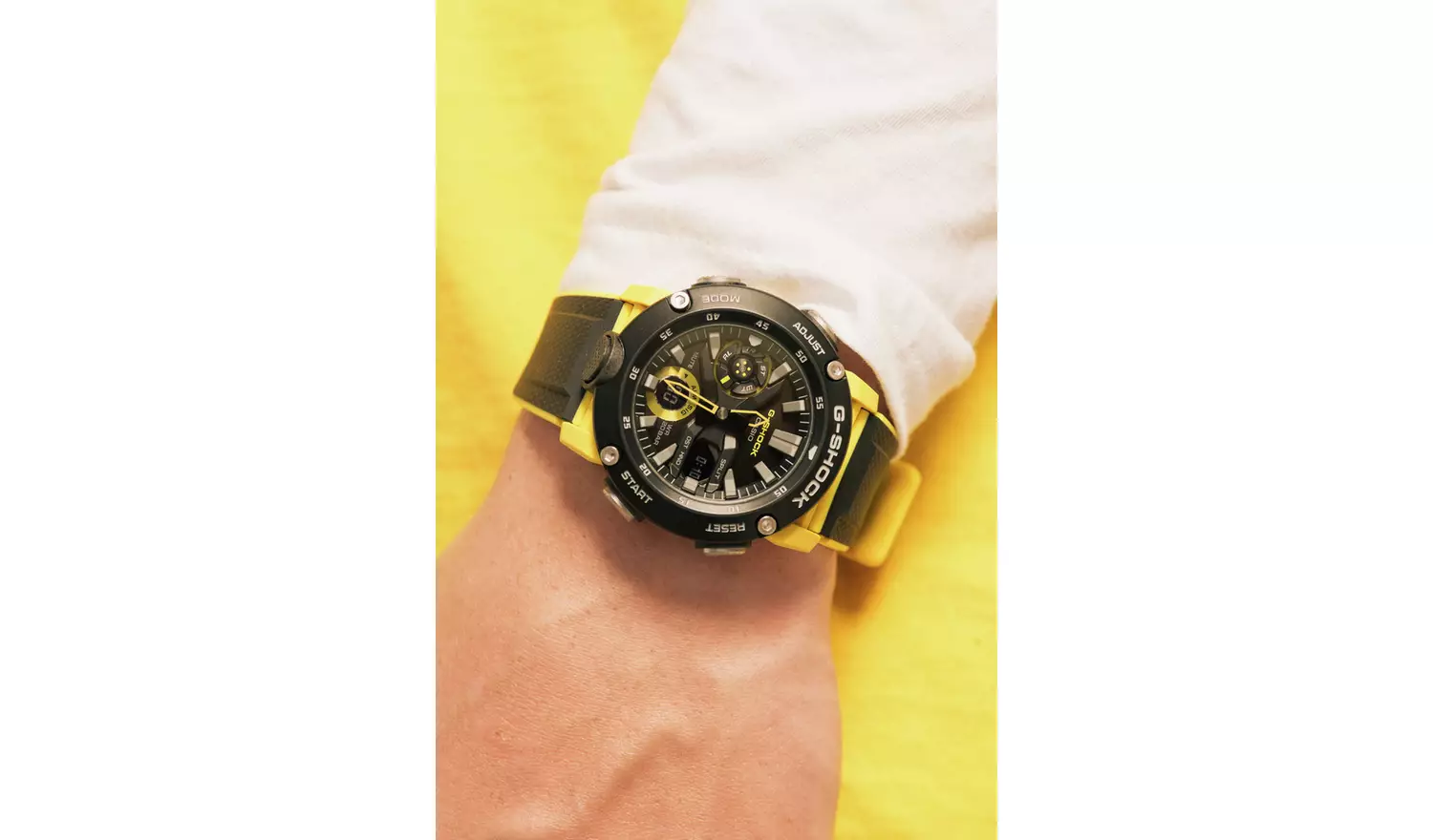 Casio G-SHOCK Men's Black and Yellow Resin Strap Watch
