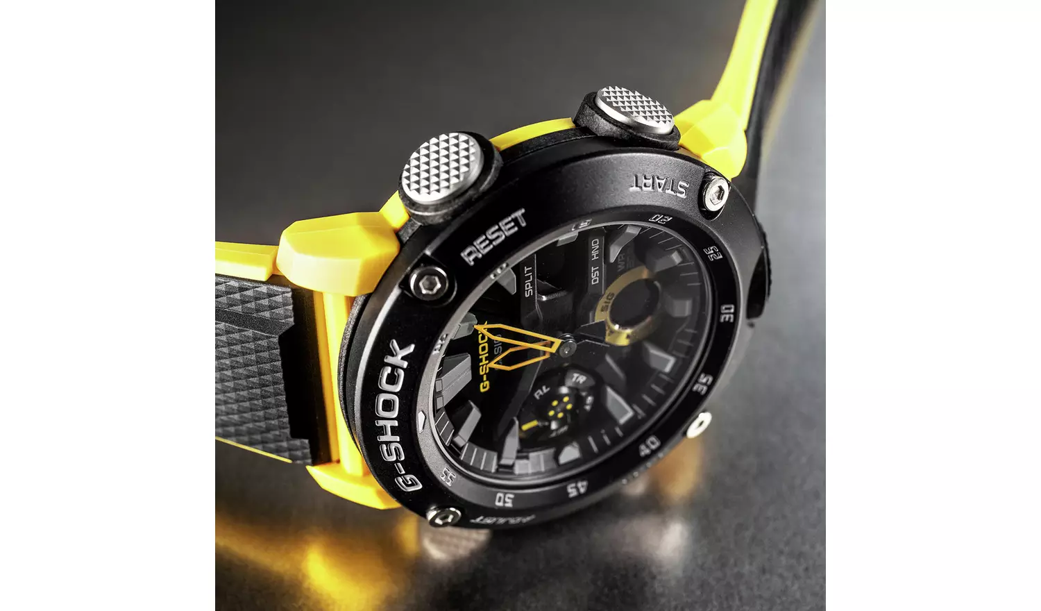 Casio G-SHOCK Men's Black and Yellow Resin Strap Watch