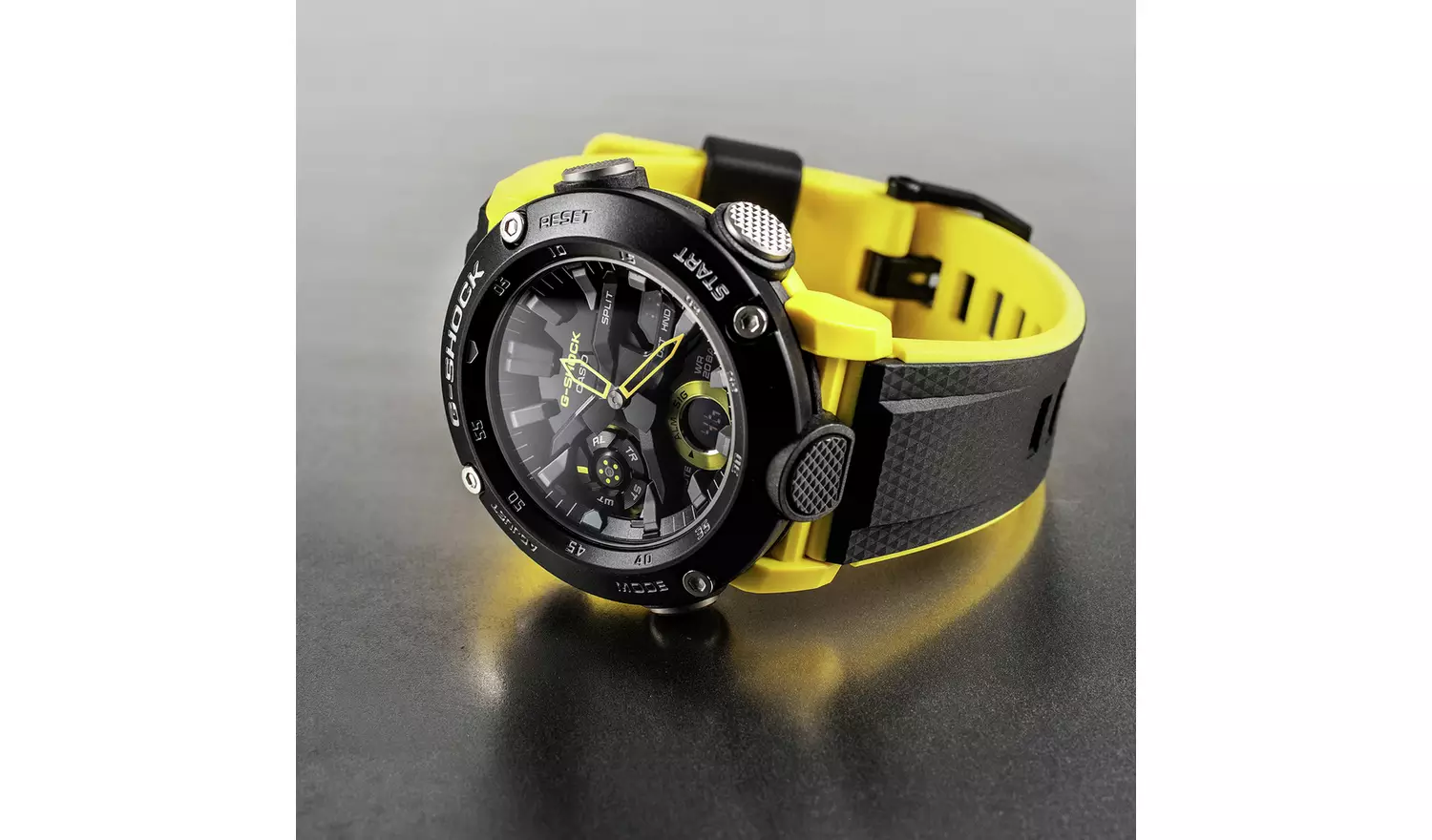 Casio G-SHOCK Men's Black and Yellow Resin Strap Watch