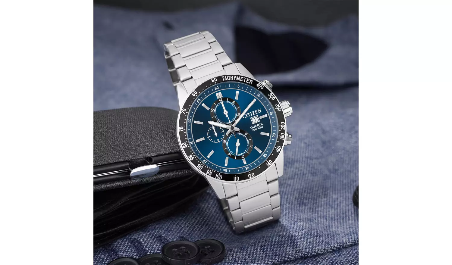 Citizen Men's Silver Chronograph Bracelet Watch