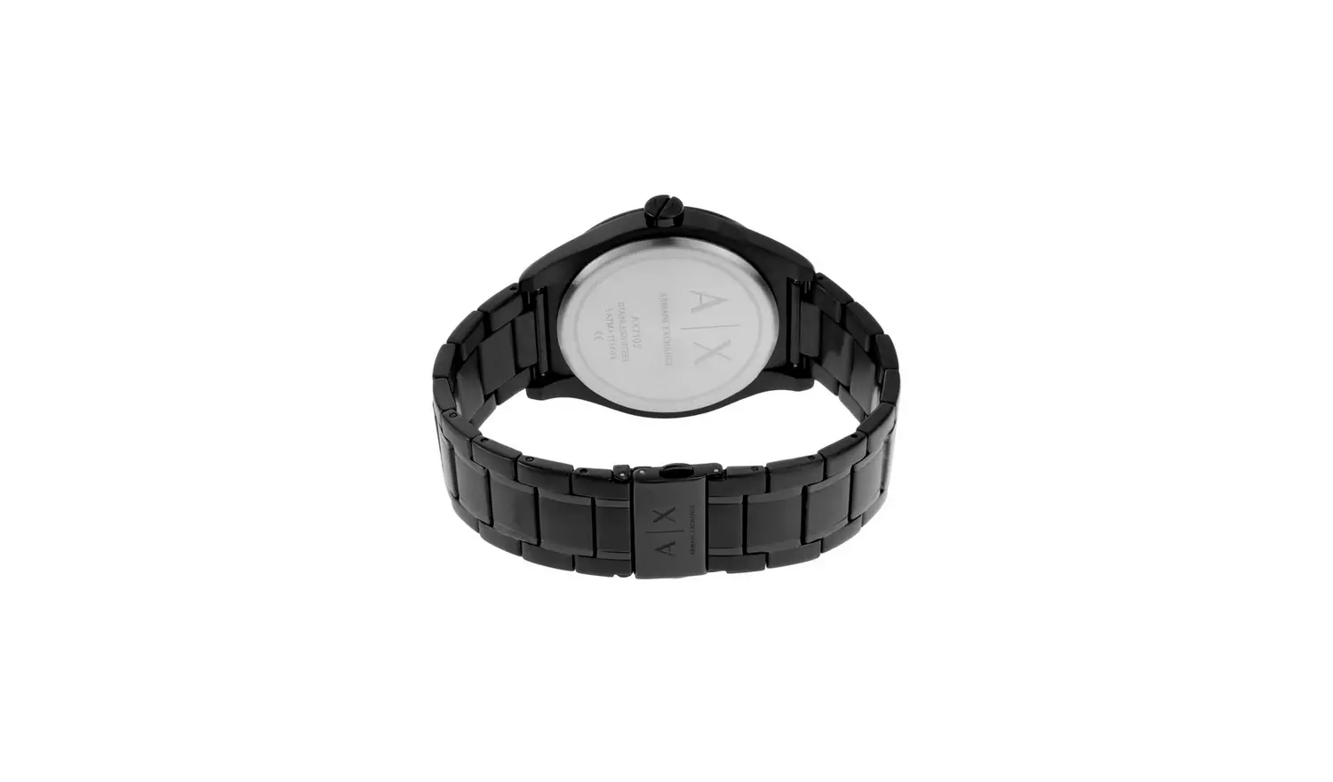 Armani Exchange Men Black Stainless Steel Bracelet Watch Set