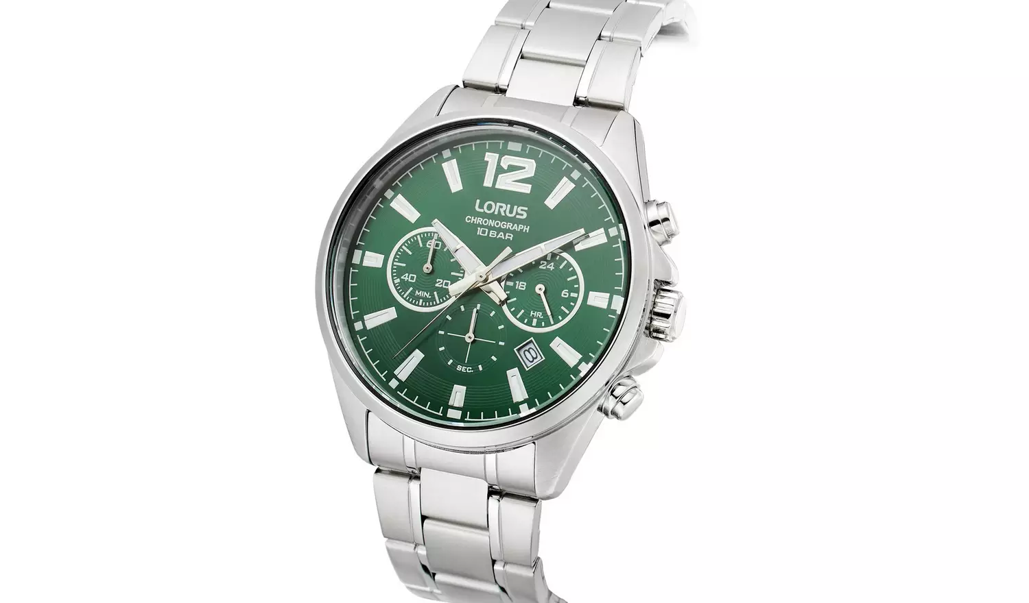 Lorus Men's Stainless Steel Green Dial Bracelet Watch