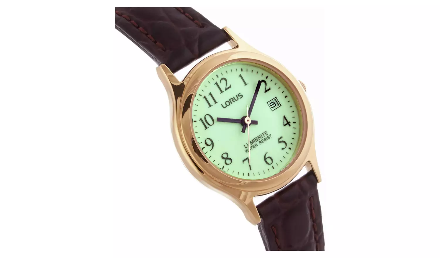 Lorus Ladies Brown Leather Strap Watch
