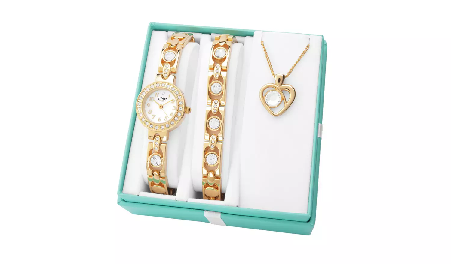 Limit Ladies' Gold Plated Bracelet, Pendant and Watch Set