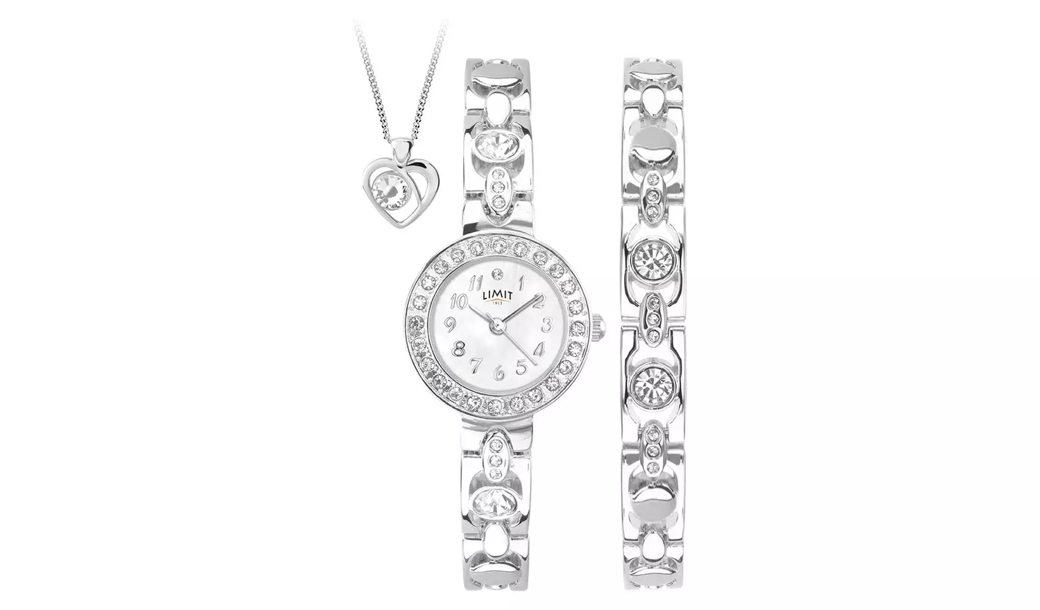 Limit Ladies' Silver Bracelet, Pendant and Watch Set