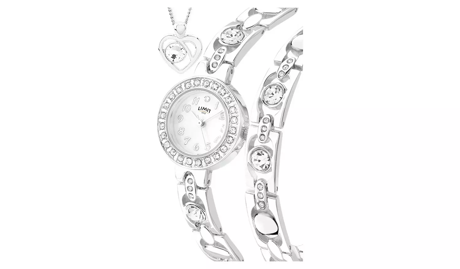 Limit Ladies' Silver Bracelet, Pendant and Watch Set