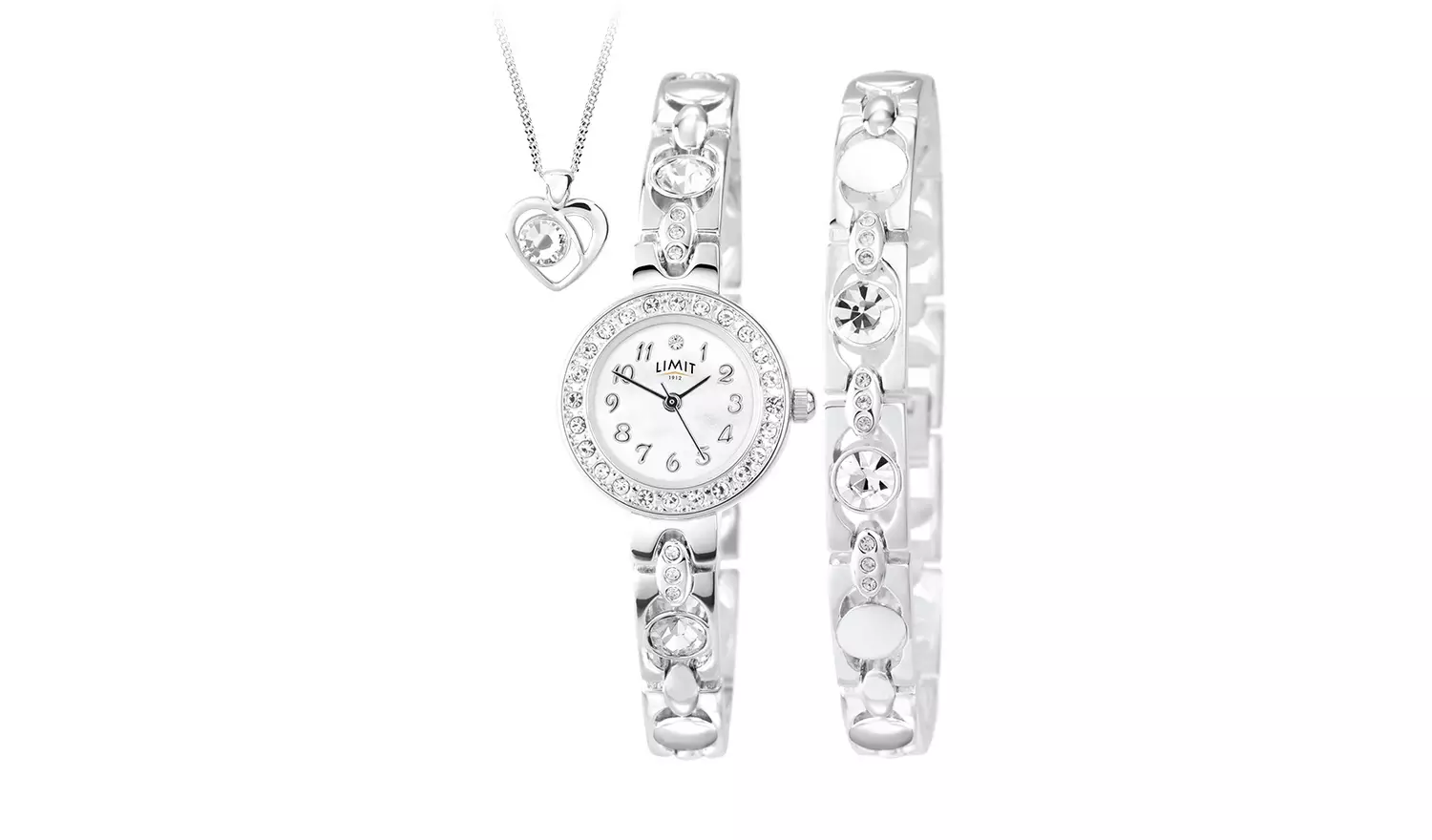 Limit Ladies' Silver Bracelet, Pendant and Watch Set