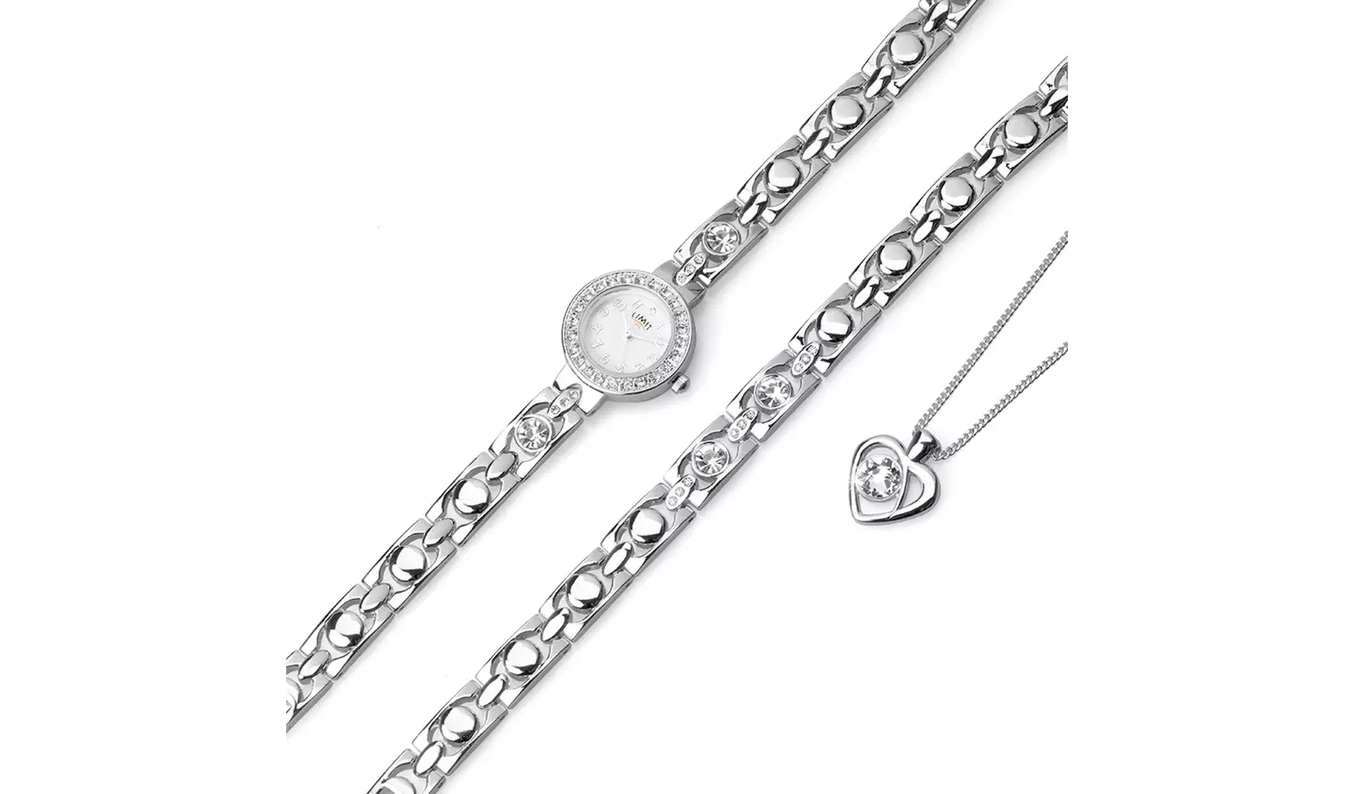 Limit Ladies' Silver Bracelet, Pendant and Watch Set