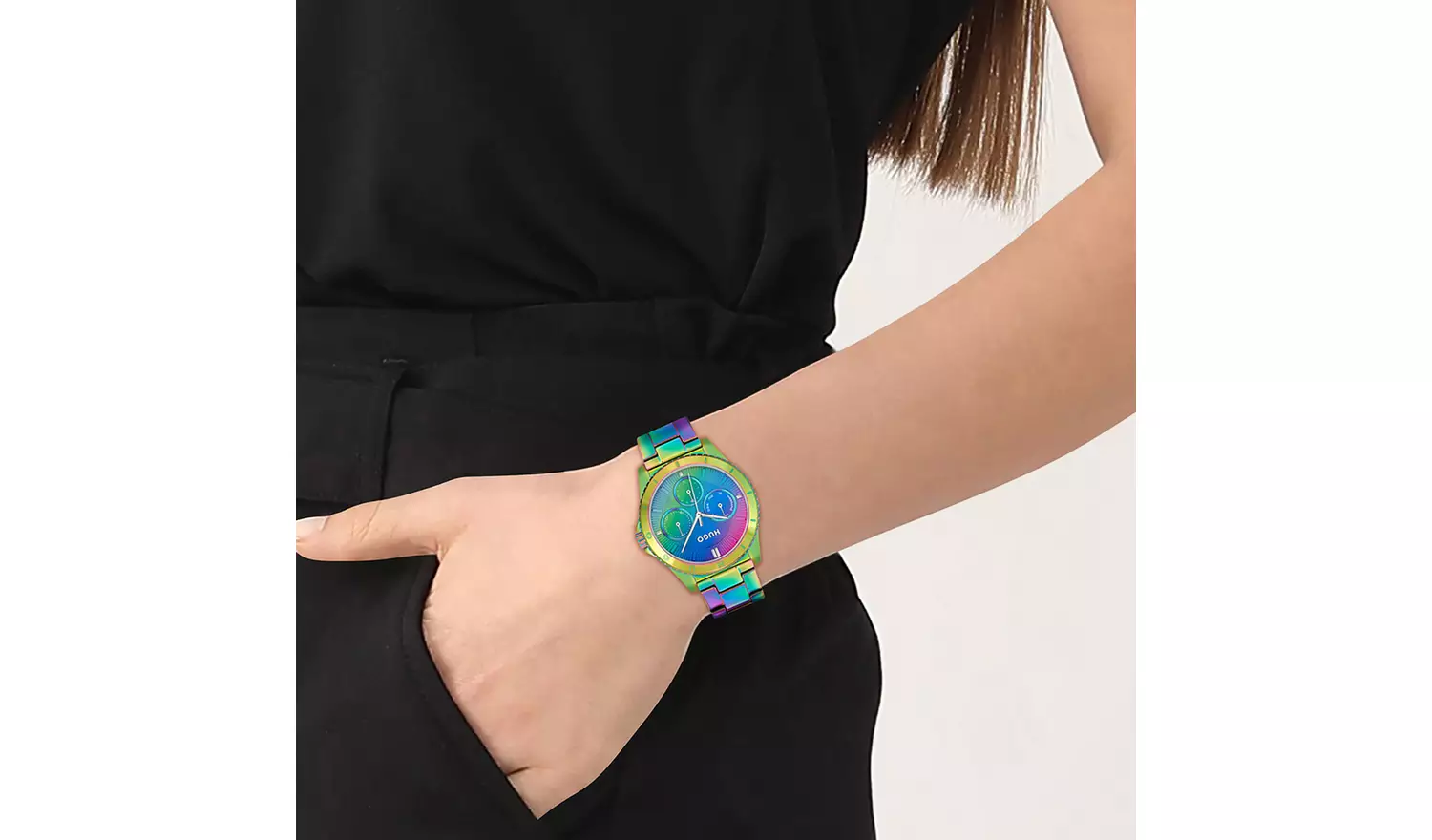 Hugo Ladies Multicolour Stainless Steel Bracelet Watch