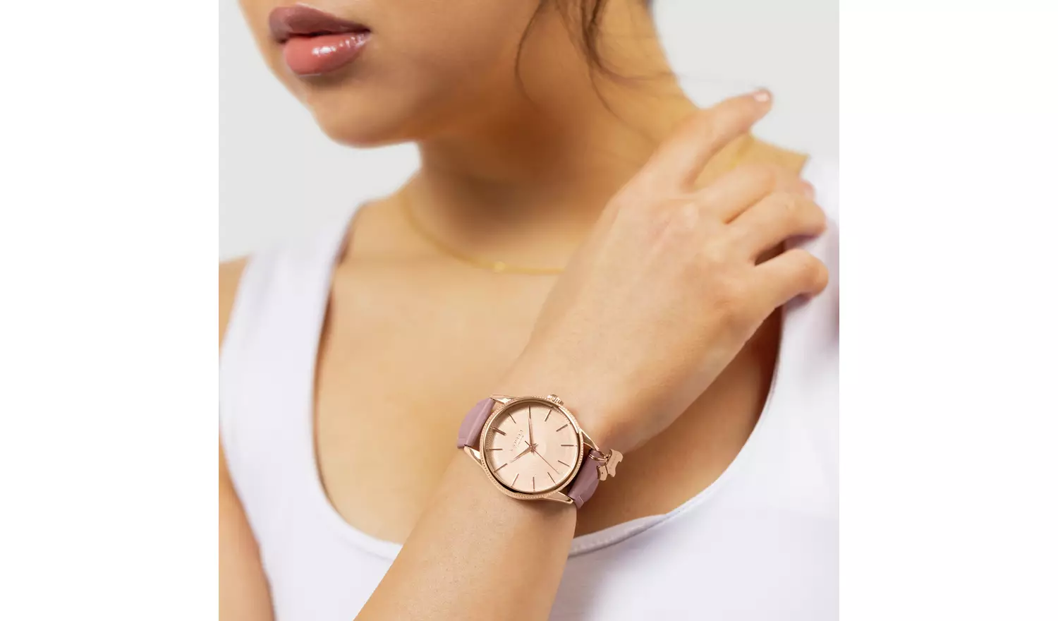 Radley Ladies Vintage Pink Leather Strap Watch