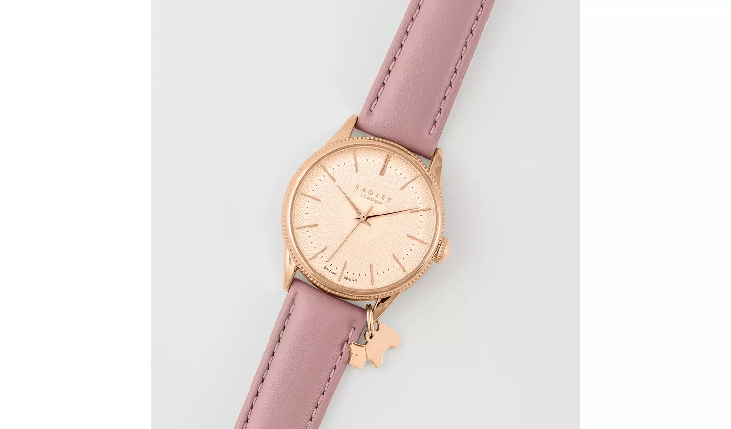 Radley Ladies Vintage Pink Leather Strap Watch