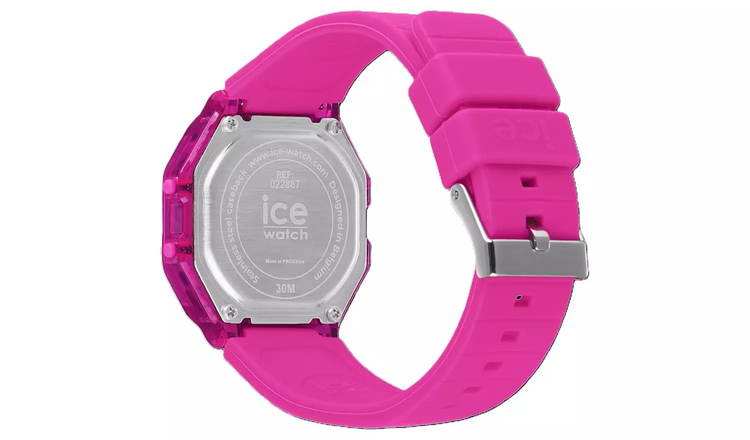 ICE-Watch Retro Digital Dial Pink Silicone Strap Watch