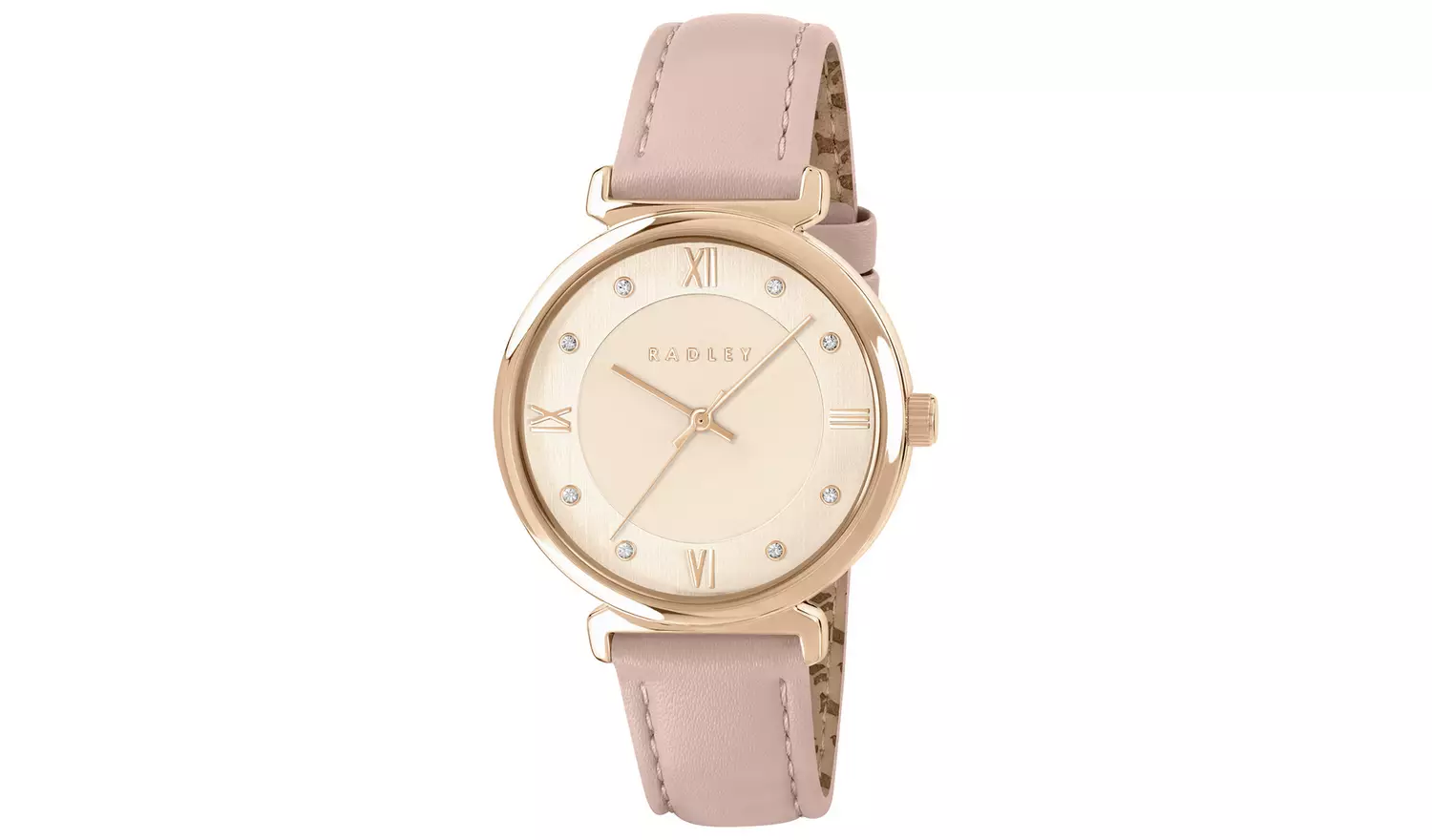 Radley Rose Gold Plated Pink Leather Strap Watch
