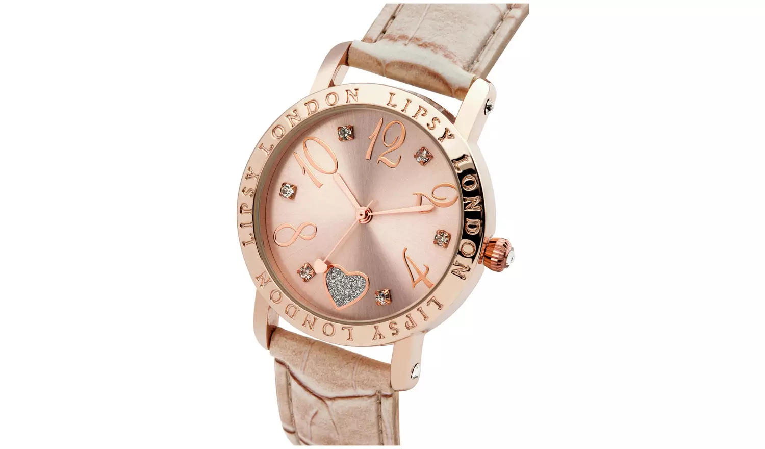Lipsy Nude Coloured Leather Strap Watch