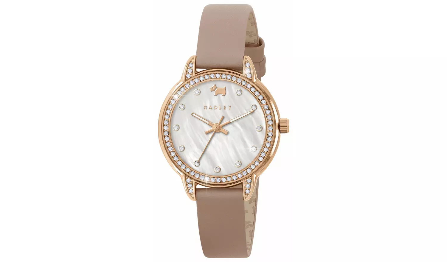 Radley Mother Of Pearl Pink Leather Strap Watch