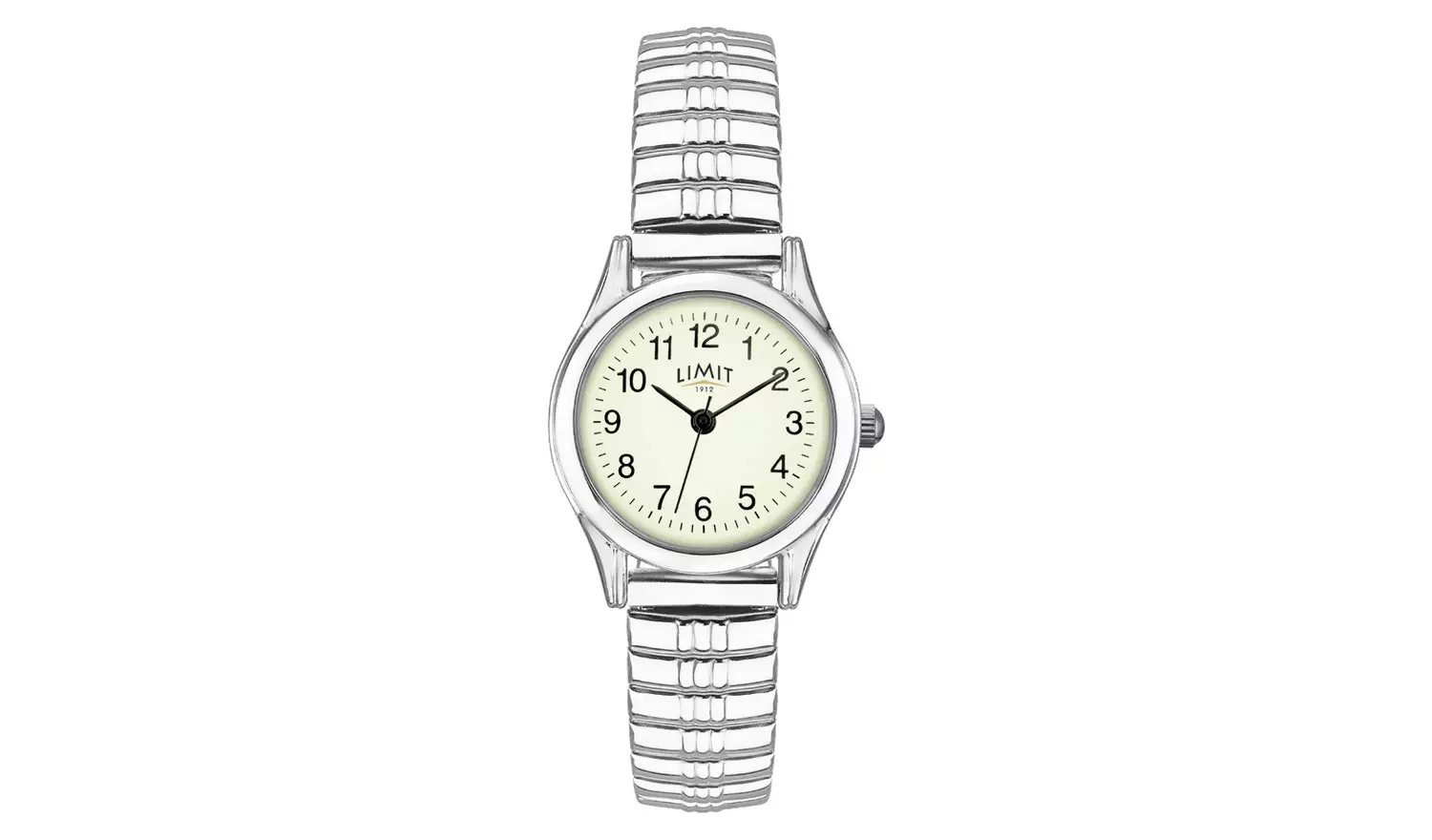Limit Ladies Glow Dial Silver Coloured Expander Watch