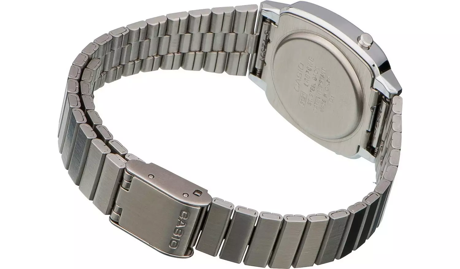 Casio Chrome Coloured Stainless Steel Bracelet Watch