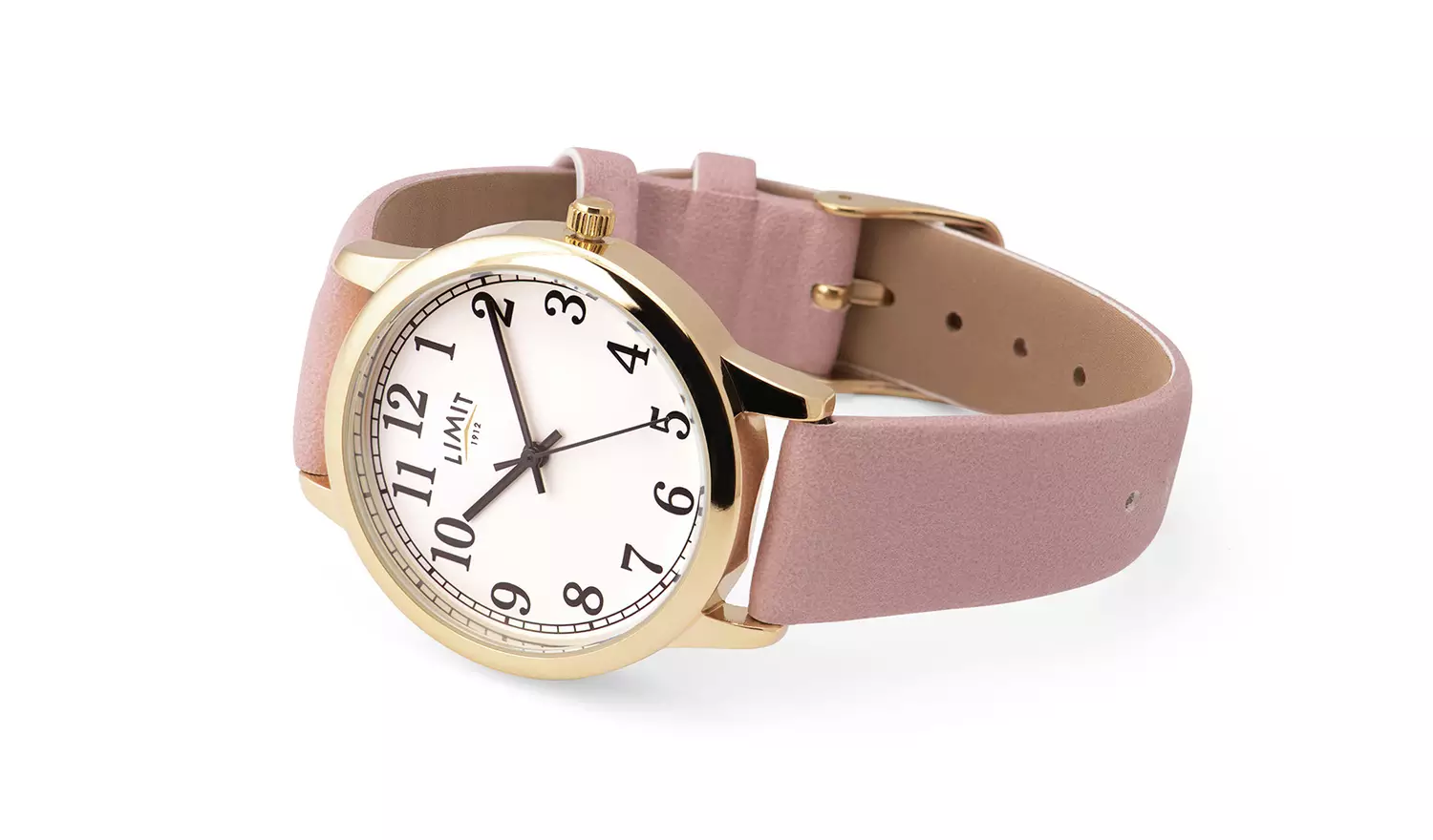 Limit Ladies Pink Faux Leather Strap Watch