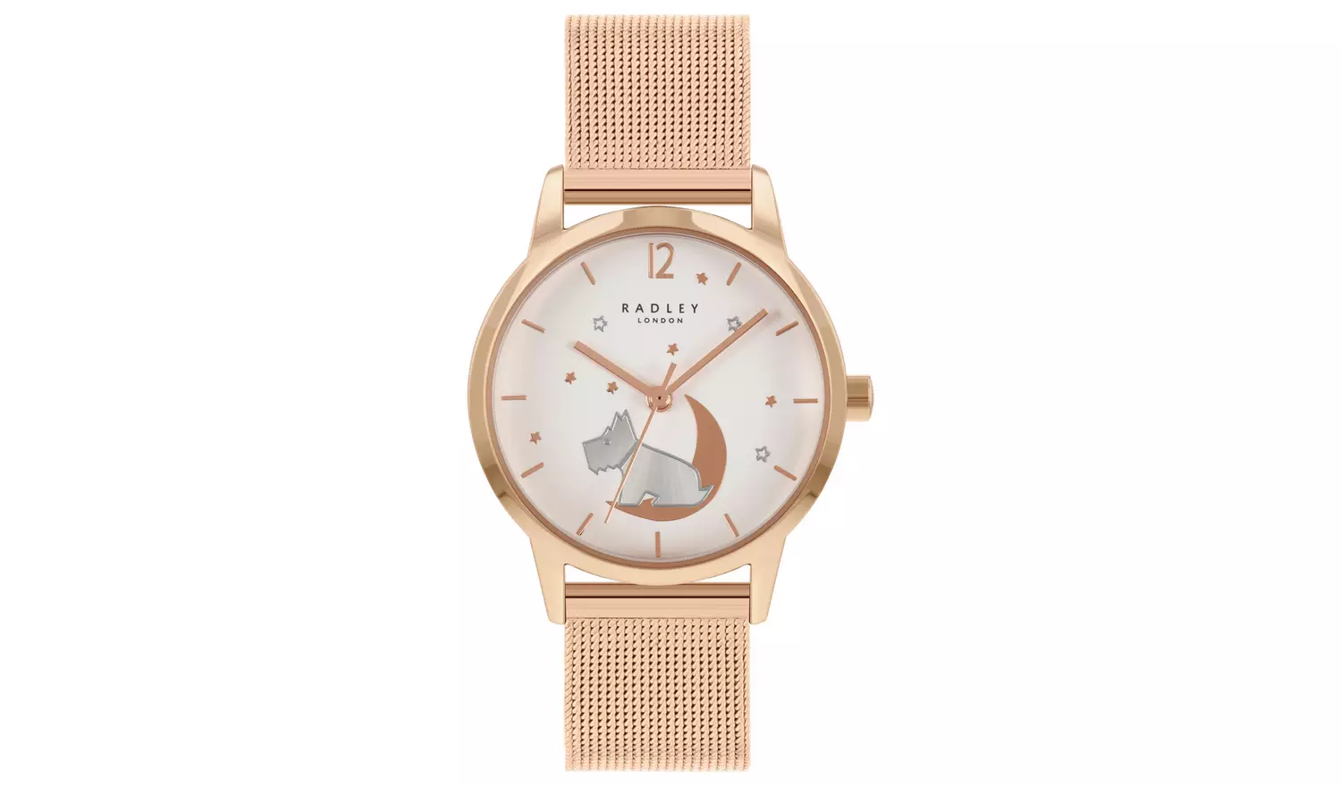 Radley Dog In Moon Rose Gold Mesh Strap Watch/ Bracelet Set