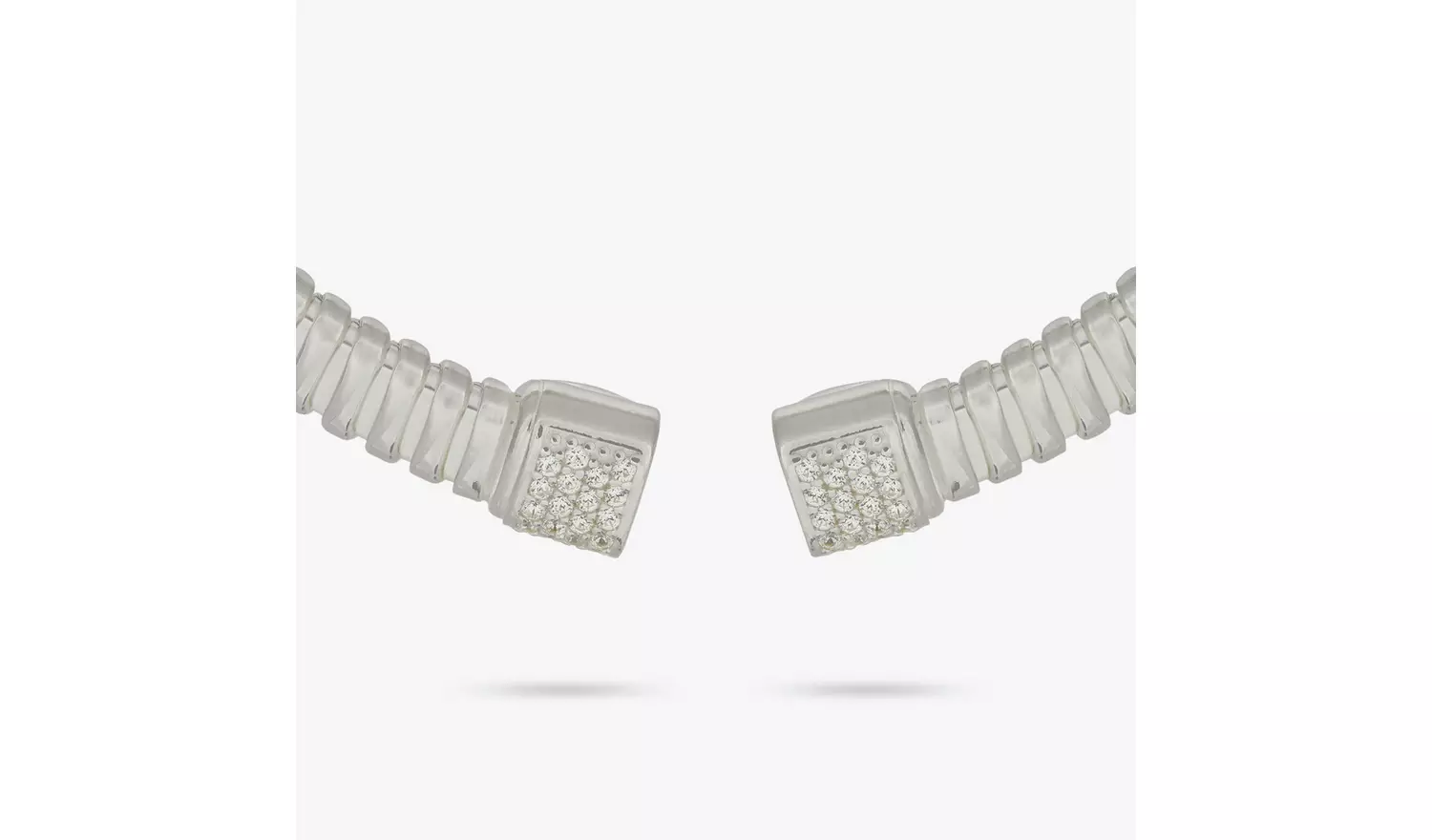 Revere Sterling Silver Cubic Zirconia Stones Cuff Bangle